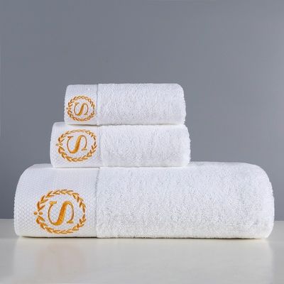 Gepersonaliseerd Logo Vijfsterren Hotel Wit Gastenhuis Handdoeken in Pure Cotton Materialisatie