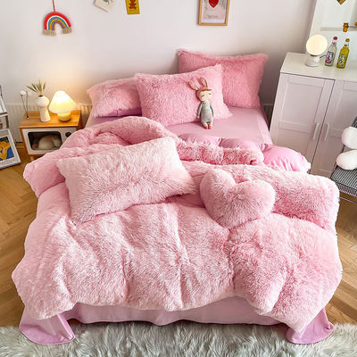 Dikke Coral Velvet Bed Sheet Set Luxe Designer Comforter Sets voor winter bescherming