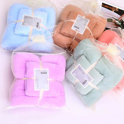 300 GSM Coral Fleece Face Bath Towel Set voor Home Hotel Spa van OEM fabrikanten