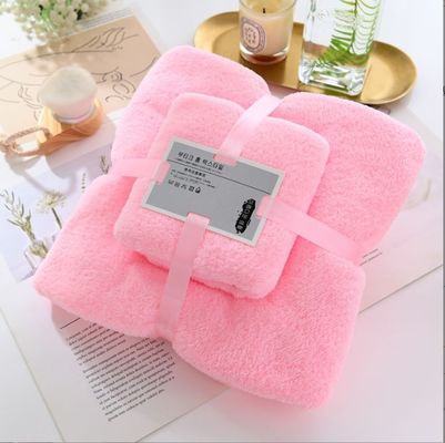 Iedereen Ouderdomsgroep Gepersonaliseerd Logo Coral Fleece Handdoek Set 2 Piece Microfiber Handdoek