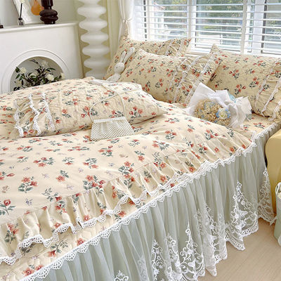 Aanpasbare prinses Wind Franse kant beddengoed Set Alle groepen Europese stijl Four Seasons