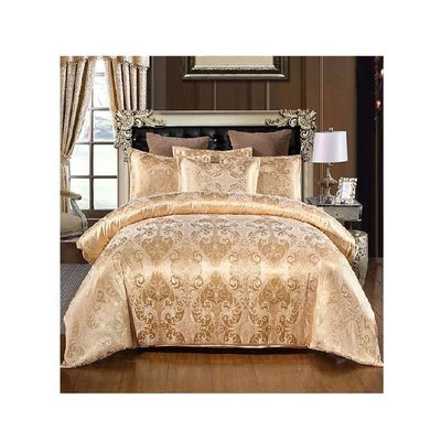 Europese stijl Rotary Screen Printing Satin beddengoed Set 3 4 6 7 Piece Cotton Sheet Kussen Hoesje Dekbed