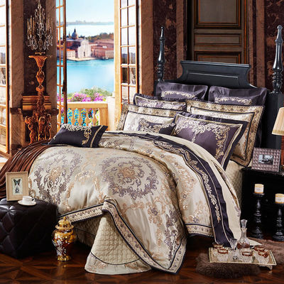 Voeg een vleugje luxe toe aan uw hotel met deze duurzame Europese Jacquard Set
