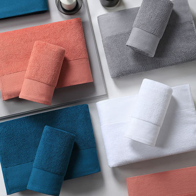 Super Absorberend Custom Dikke zachte badkamer baddoek Set Stof Polyester / katoen