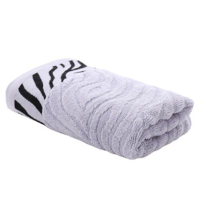 Vierkante luxe geborduurde dik katoenen gestreepte baddoek met aangepast logo
