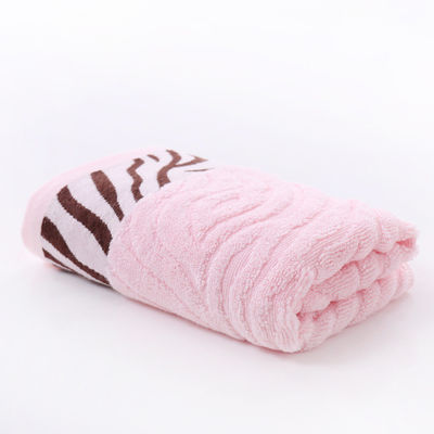 Vierkante luxe geborduurde dik katoenen gestreepte baddoek met aangepast logo