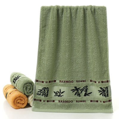Logo Op maat gemaakte zachte en absorberende Jacquard bamboe vezel handdoek voor huishoudelijk schoonmaken
