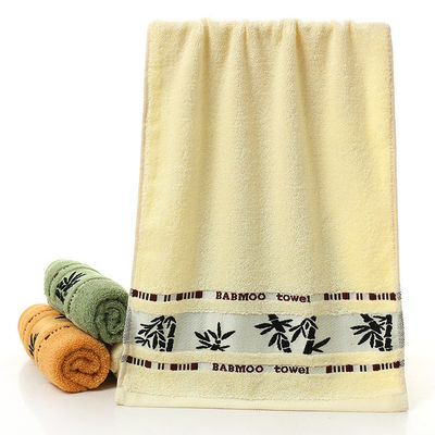 Logo Op maat gemaakte zachte en absorberende Jacquard bamboe vezel handdoek voor huishoudelijk schoonmaken