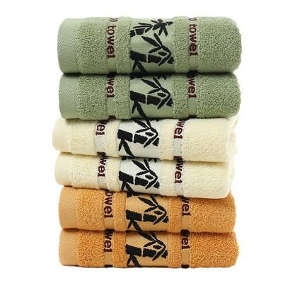 Logo Op maat gemaakte zachte en absorberende Jacquard bamboe vezel handdoek voor huishoudelijk schoonmaken