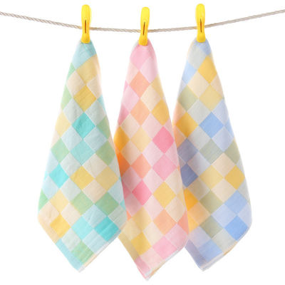 Cartoon Plaid Hooded Handdoek in aangepaste kleur voor Kindergarten Kinderenvoeding