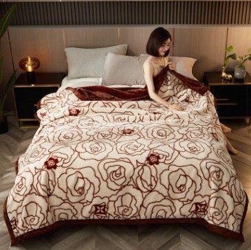 Seizoensgebonden all-season Raschel deken luxe bed gedrukt huis slaapkamer fluffy gooi