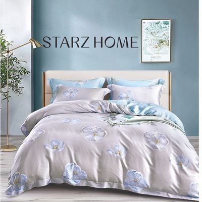 Home Aanpassen Print Queen King Size Cotton beddengoed sets met planten bloemen en planten