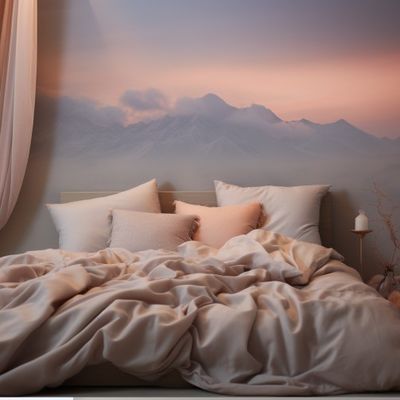 Home Aanpassen Print Queen King Size Cotton beddengoed sets met planten bloemen en planten
