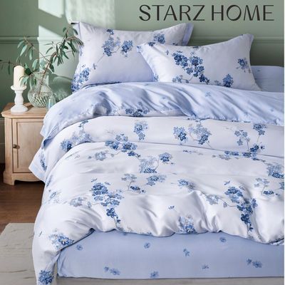 Home Aanpassen Print Queen King Size Cotton beddengoed sets met planten bloemen en planten