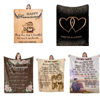Super zacht maat flannel deken in vakantie stijl gedrukte decoraties