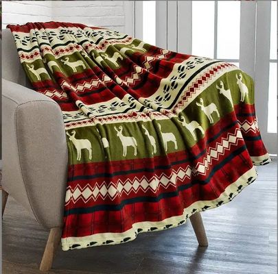 Super zacht maat flannel deken in vakantie stijl gedrukte decoraties