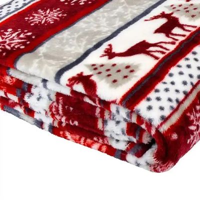 Super zacht maat flannel deken in vakantie stijl gedrukte decoraties