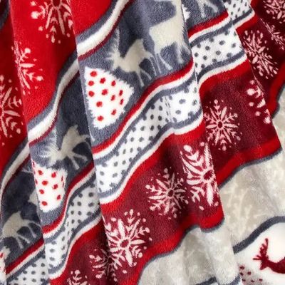 Super zacht maat flannel deken in vakantie stijl gedrukte decoraties