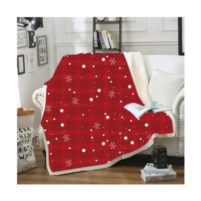 Kerstmatige gedrukte Sherpa gooi zachte knus pluis fleece dekens voor sofa bedden winter