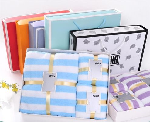 Verdikte warp gebreide pluis Cationic Set 3 in 1 Handdoek voor volwassenen Designer Microfiber