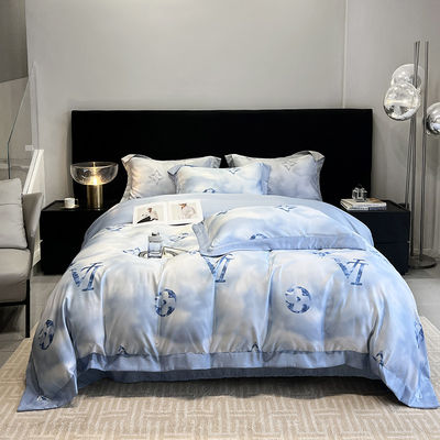 Solid Random Designs Quilts Luxe Bedden Set Met Gewassen Katoenen Zijde Borduurwerk