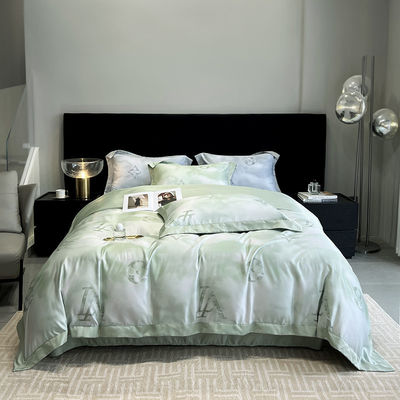Solid Random Designs Quilts Luxe Bedden Set Met Gewassen Katoenen Zijde Borduurwerk