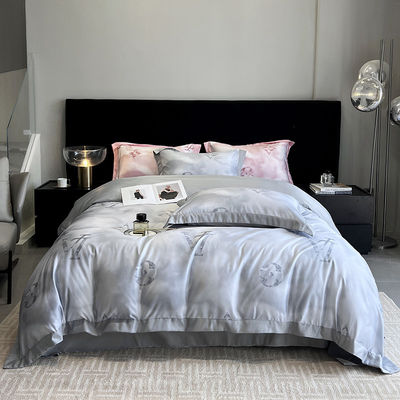 Solid Random Designs Quilts Luxe Bedden Set Met Gewassen Katoenen Zijde Borduurwerk