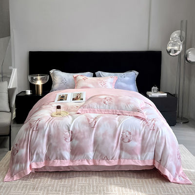 Solid Random Designs Quilts Luxe Bedden Set Met Gewassen Katoenen Zijde Borduurwerk
