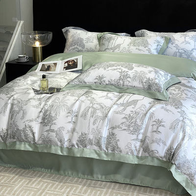 Solid Random Designs Quilts Luxe Bedden Set Met Gewassen Katoenen Zijde Borduurwerk
