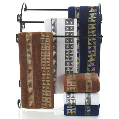 3kg Luxe Hotel Borduurwerk Custom Dikke Super Zachte Badkamer Bad 100% Katoenen Handdoek Sets