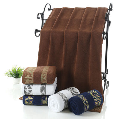 3kg Luxe Hotel Borduurwerk Custom Dikke Super Zachte Badkamer Bad 100% Katoenen Handdoek Sets