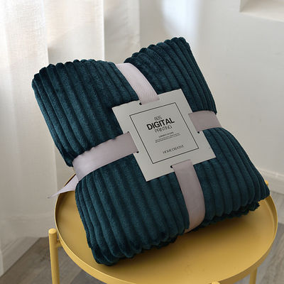 Populaire Super Soft Solid Color 100 Polyester gestreepte deken voor modern design