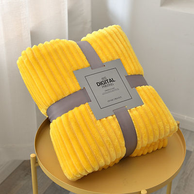 Populaire Super Soft Solid Color 100 Polyester gestreepte deken voor modern design