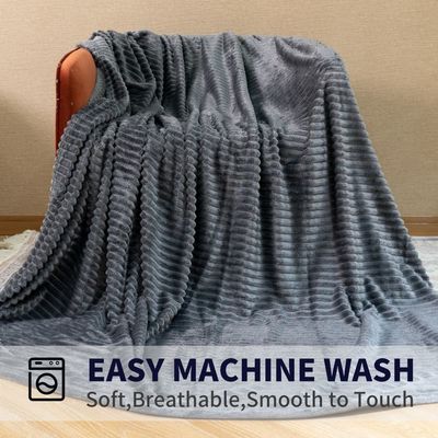 Populaire Super Soft Solid Color 100 Polyester gestreepte deken voor modern design