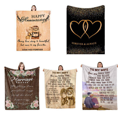 Geweven Super Soft Custom Kerstfeest Stijl Print Decoraties Flannel Gooi Deken