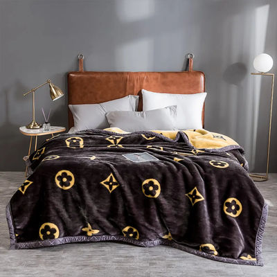 Geborsteld patroon Fluffy beddekken voor de winter Sublimatie luxe deken