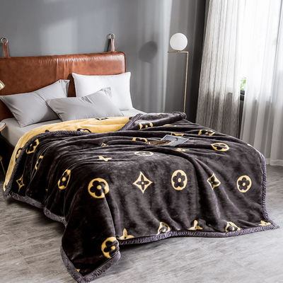 Geborsteld patroon Fluffy beddekken voor de winter Sublimatie luxe deken