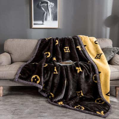 Geborsteld patroon Fluffy beddekken voor de winter Sublimatie luxe deken