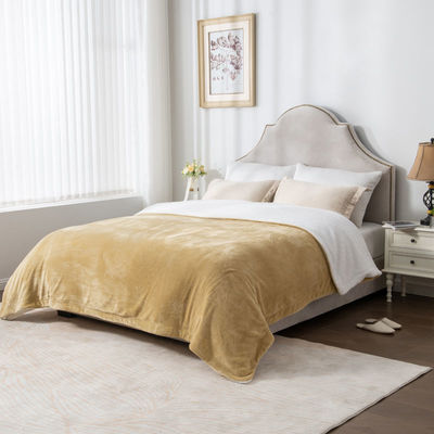 Lichte vloot flannel vlies beddek deken gezellig pluis microfiber comforter set
