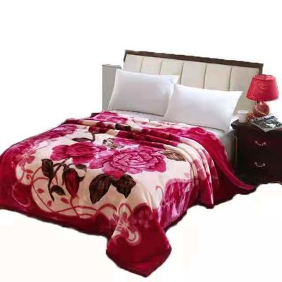 Gepersonaliseerd Patroon Luxe 100% Polyester Raschel Mink deken met Microfiber Stof