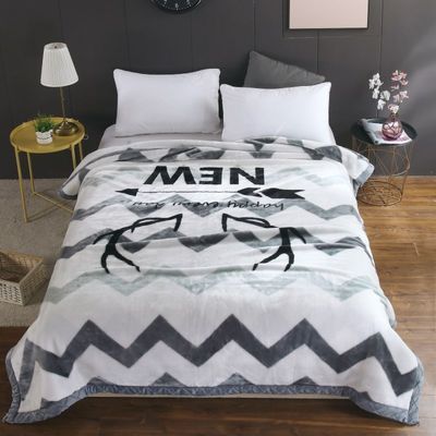 Gepersonaliseerd Patroon Luxe 100% Polyester Raschel Mink deken met Microfiber Stof