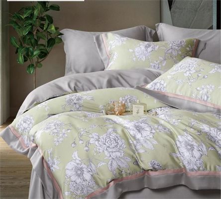 Eindeloos patroontype 300tc-beddengoed met draadtelling, 100% katoen met bloemenprint
