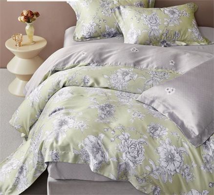 Eindeloos patroontype 300tc-beddengoed met draadtelling, 100% katoen met bloemenprint