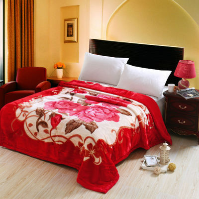 Gepersonaliseerd Patroon Luxe 100% Polyester Raschel Mink deken met Microfiber Stof