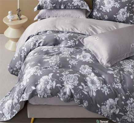 Eindeloos patroontype 300tc-beddengoed met draadtelling, 100% katoen met bloemenprint
