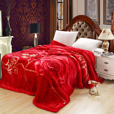 Gepersonaliseerd Patroon Luxe 100% Polyester Raschel Mink deken met Microfiber Stof