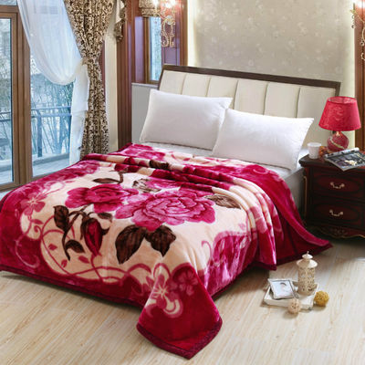 Gepersonaliseerd Patroon Luxe 100% Polyester Raschel Mink deken met Microfiber Stof