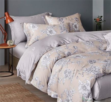 Eindeloos patroontype 300tc-beddengoed met draadtelling, 100% katoen met bloemenprint