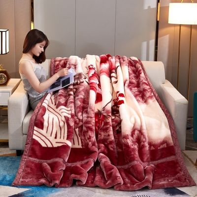 Comfortabele winter dikke raschel deken superzacht dubbele laag voor huis textiel