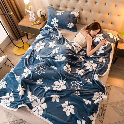 300g Solid Color Polyester Polar Fleece Throw Blanket voor thuis Custom Promotie